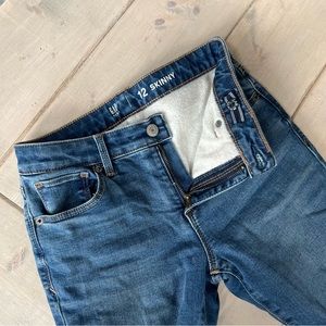 Gap girls fleece lined skinny jeans size 12